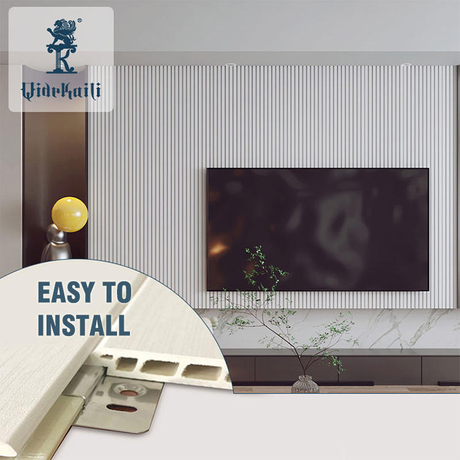 Wholesale Indoor Decoration Easy Installation TV Background White PVC Wall Panel