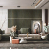 Modern Indoor Decoration Scratch Resistant Wood and Plastic Composite WPC Fluted 3D Wall Panel